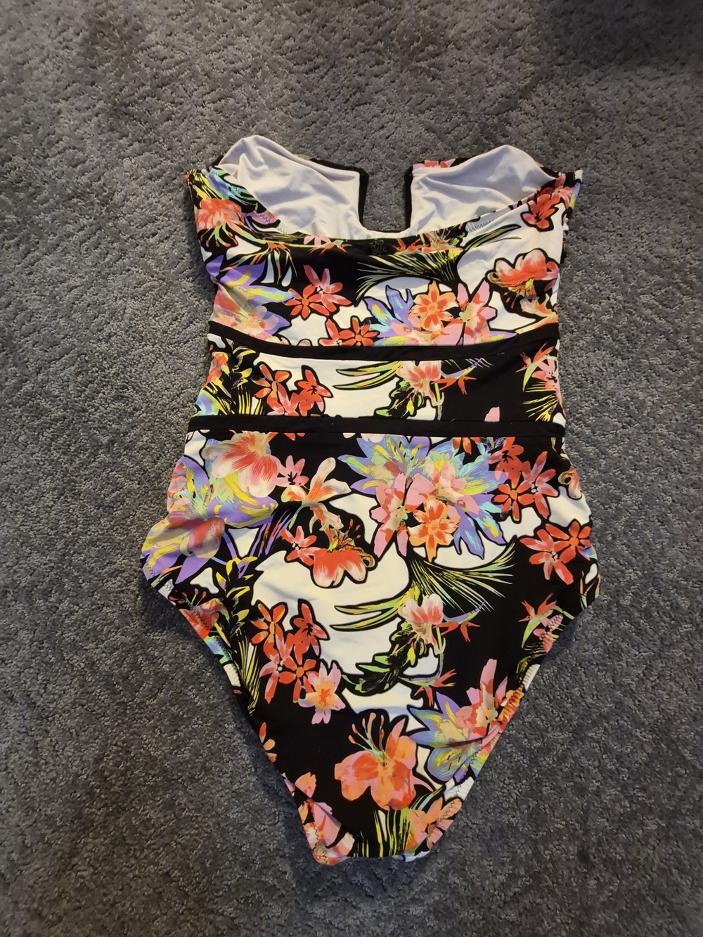 Nanette Lepore Havana Tropical Seductress One-Piece Bandeau Swimsuit - M - Picture 8 of 10